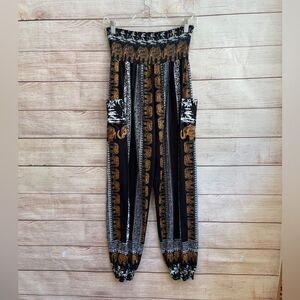 QIANXIZHAN ASIAN PRINT JOGGERS‎